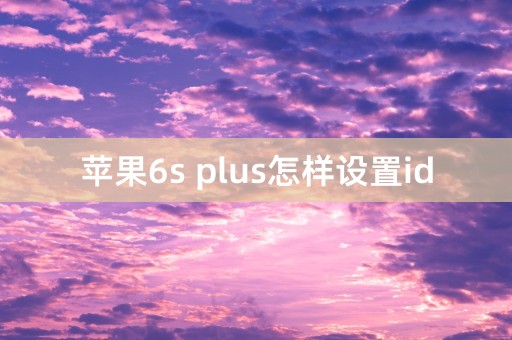 苹果6s plus怎样设置id