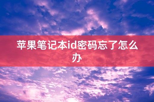 苹果笔记本id密码忘了怎么办