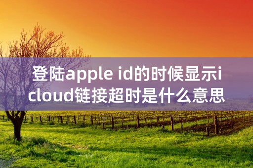 登陆apple id的时候显示icloud链接超时是什么意思？