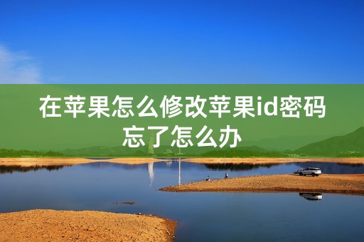 在苹果怎么修改苹果id密码忘了怎么办