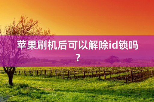 苹果刷机后可以解除id锁吗？