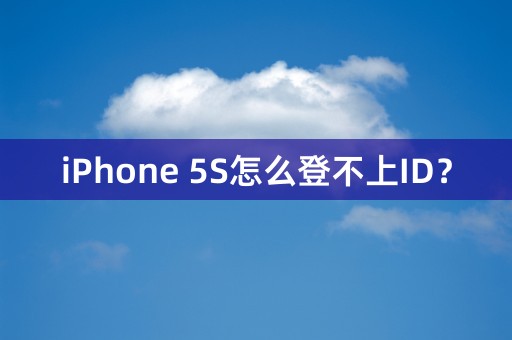 iPhone 5S怎么登不上ID？