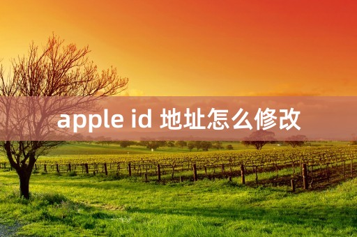 apple id 地址怎么修改