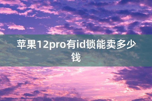 苹果12pro有id锁能卖多少钱