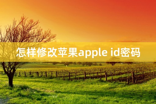 怎样修改苹果apple id密码