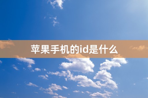 苹果手机的id是什么