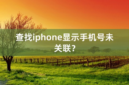 查找iphone显示手机号未关联？