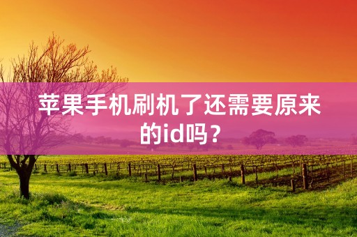 苹果手机刷机了还需要原来的id吗？