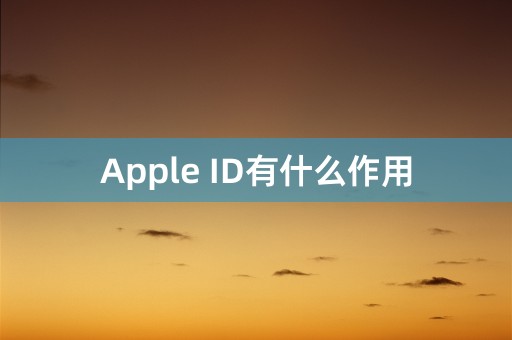 Apple ID有什么作用