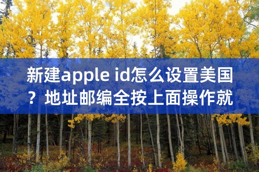 新建apple id怎么设置美国？地址邮编全按上面操作就是改不过来 解决给采纳