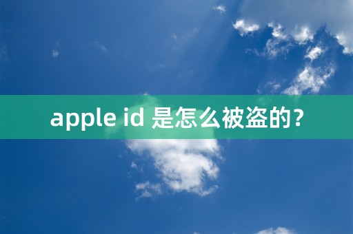 apple id 是怎么被盗的？