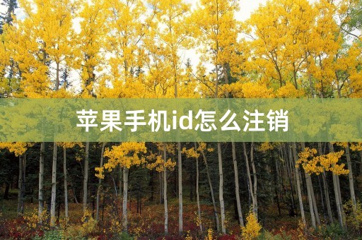 苹果手机id怎么注销