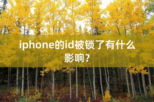 iphone的id被锁了有什么影响？