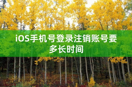 iOS手机号登录注销账号要多长时间