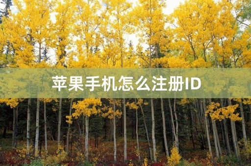 苹果手机怎么注册ID