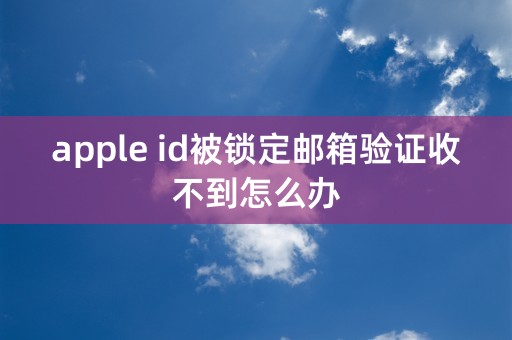 apple id被锁定邮箱验证收不到怎么办