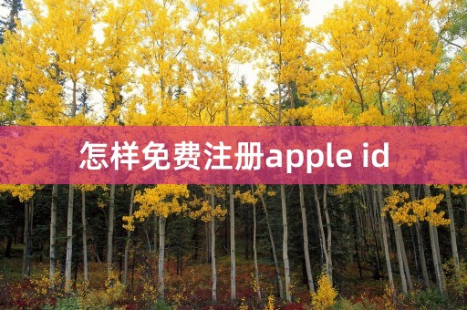 怎样免费注册apple id