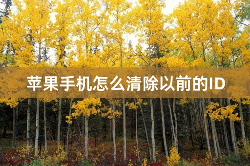 苹果手机怎么清除以前的ID