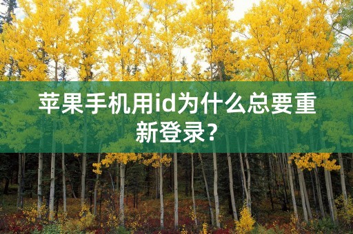 苹果手机用id为什么总要重新登录？