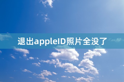 退出appleID照片全没了