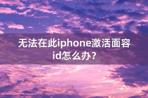 无法在此iphone激活面容id怎么办？