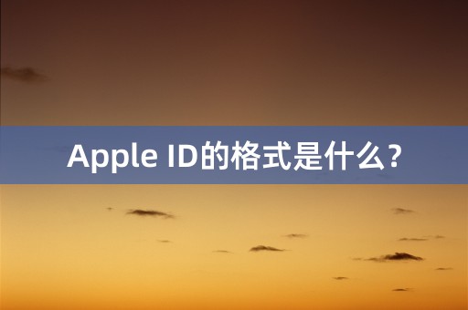 Apple ID的格式是什么？