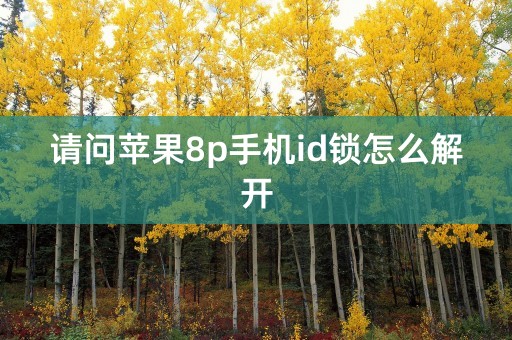 请问苹果8p手机id锁怎么解开