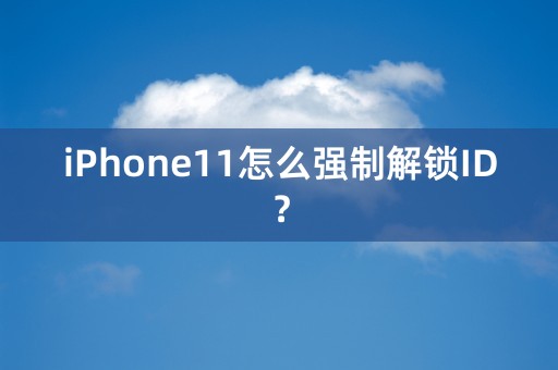 iPhone11怎么强制解锁ID？