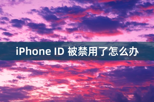 iPhone ID 被禁用了怎么办