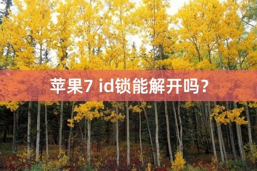 苹果7 id锁能解开吗？