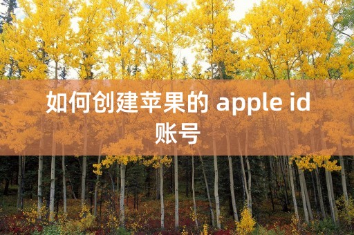 如何创建苹果的 apple id账号