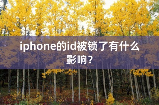 iphone的id被锁了有什么影响？