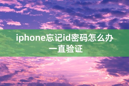 iphone忘记id密码怎么办 一直验证