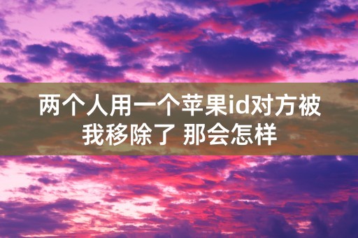 两个人用一个苹果id对方被我移除了 那会怎样