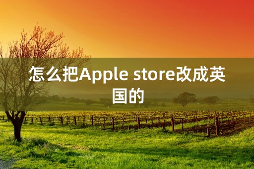 怎么把Apple store改成英国的