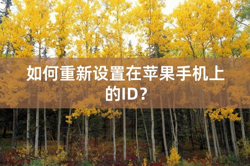 如何重新设置在苹果手机上的ID？