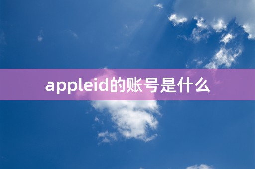 appleid的账号是什么