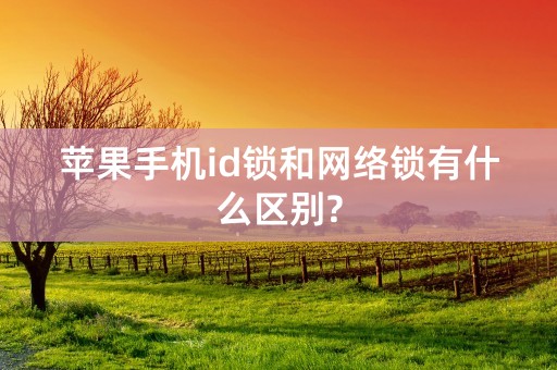 苹果手机id锁和网络锁有什么区别?