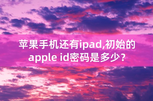 苹果手机还有ipad,初始的apple id密码是多少？