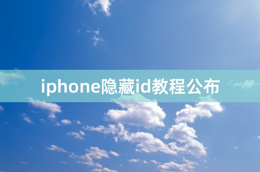 iphone隐藏id教程公布