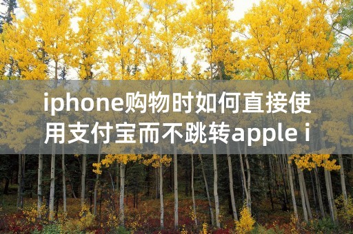 iphone购物时如何直接使用支付宝而不跳转apple id