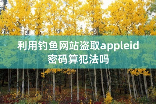 利用钓鱼网站盗取appleid密码算犯法吗