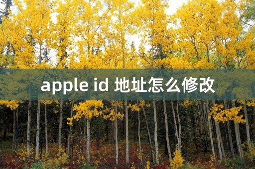 apple id 地址怎么修改