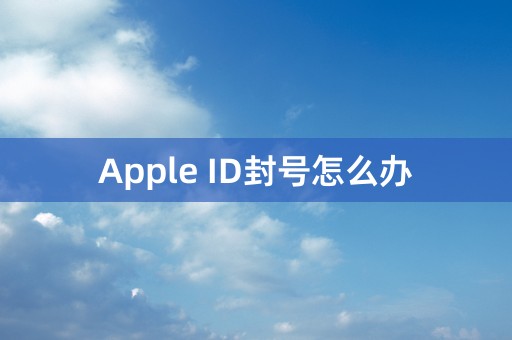 Apple ID封号怎么办