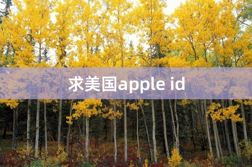 求美国apple id