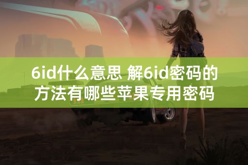 6id什么意思 解6id密码的方法有哪些苹果专用密码