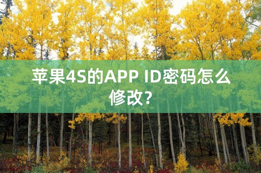 苹果4S的APP ID密码怎么修改？