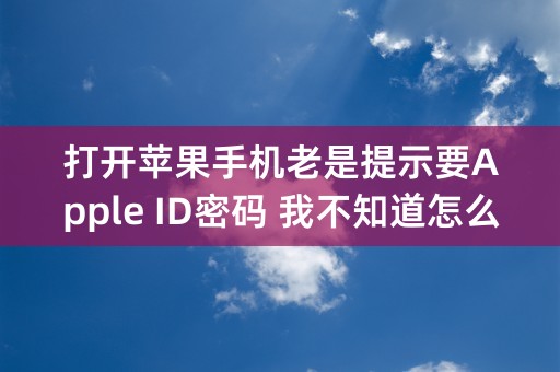 打开苹果手机老是提示要Apple ID密码 我不知道怎么办?