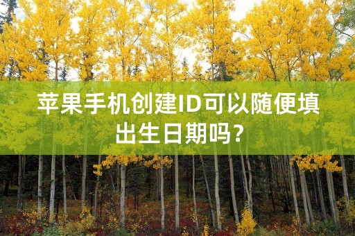 苹果手机创建ID可以随便填出生日期吗？