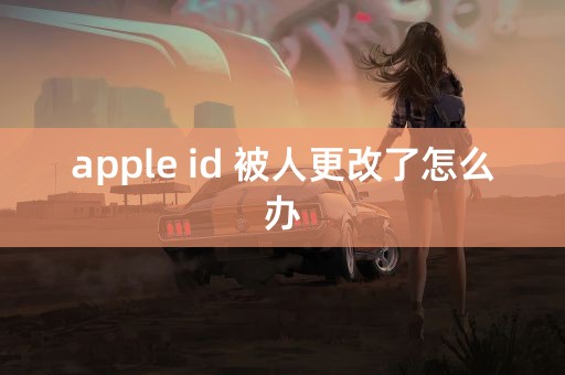 apple id 被人更改了怎么办